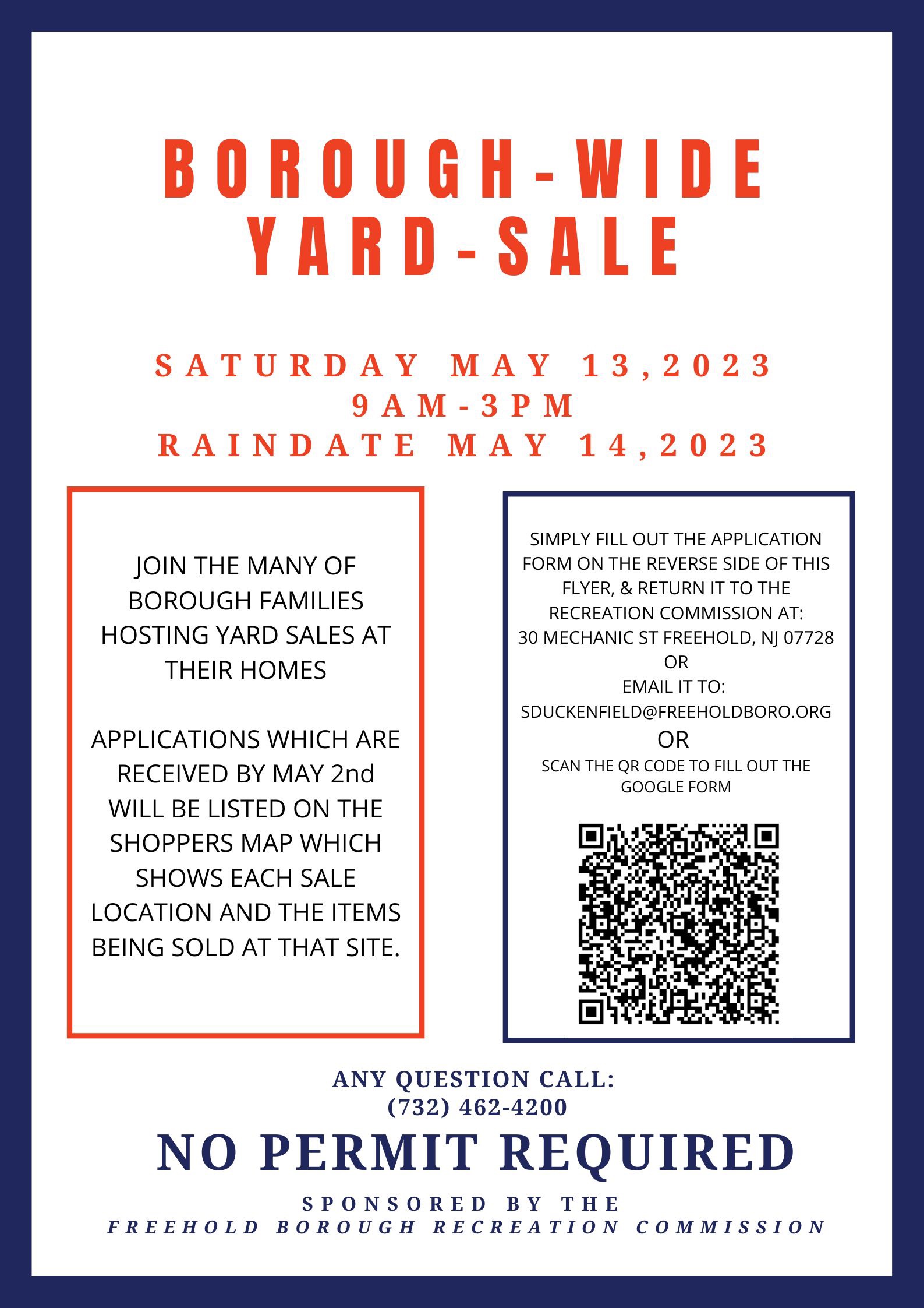 Yard Sale Poster QR code English