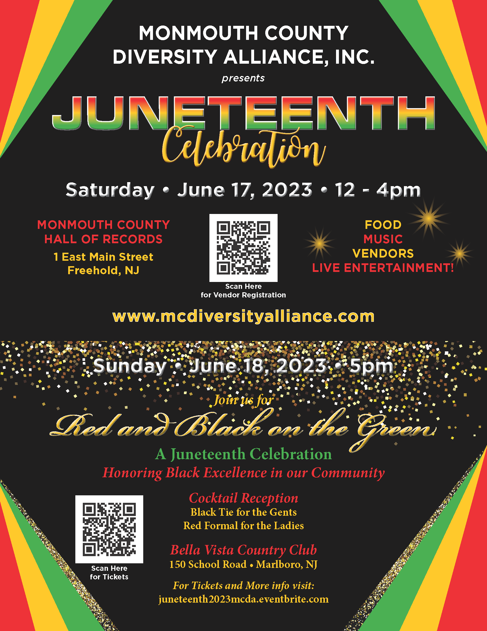 Monmouth City Diversity Alliance Juneteenth Flyer