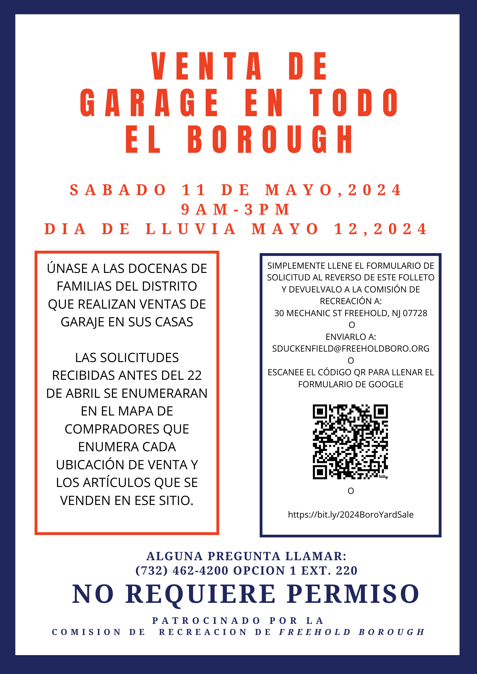 Yard Sale Poster Spanish Language